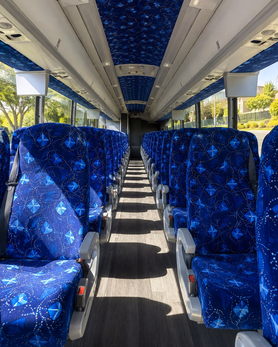 56 passenger charter bus interior
